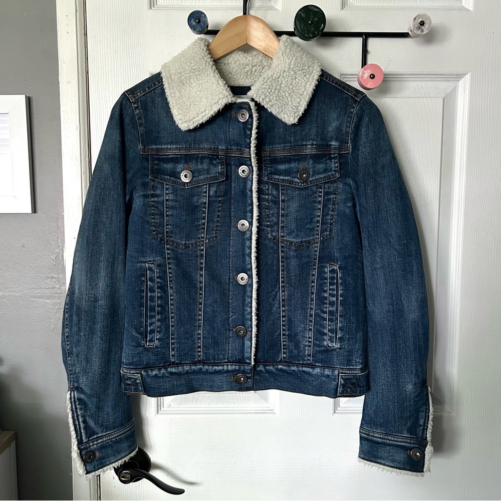 Sherpa lined denim jacket